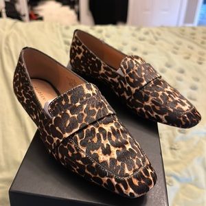 Halogen Chocolate Leopard Haircalf Flats